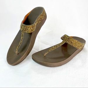 Fit Flop Bronze Glitter Sandal